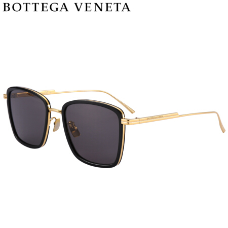 葆蝶家(BOTTEGA VENETA)太阳镜女 墨镜 灰色镜片黑色镜框BV1008SK 001 55mm