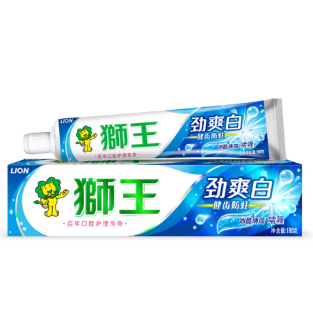 企业购-狮王劲爽白牙膏冰酷薄荷180g*2支（凤台专供）