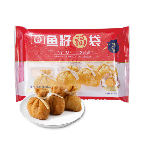 桂冠 鱼籽福袋 150g 狭鳕鱼浆 火锅丸子 麻辣烫 关东煮