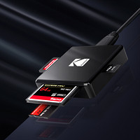 柯达（KODAK) USB3.0读卡器 多功能合一高速读卡器 支持SD/TF/Micro SD/CF存储卡等  T200A 黑色
