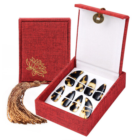相思鸟(LOVEBIRD) 古筝指甲 成人儿童指甲初学练习 乐器配件 凹槽厚款8片装 XS1032小号