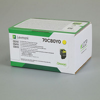 利盟（LEXMARK）70C80Y0 CS310/410/510黄色粉盒 彩色打印机粉仓 原装黄色 标准容量