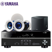 雅马哈（Yamaha）RX-V379+NS-IC800+SW050 音响 音箱 吸顶式音响 背景音乐蓝牙音响（6件套）黑色功放