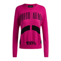 EMPORIO ARMANI 阿玛尼奢侈品女士长袖羊绒针织衫 6Z2MWW-2M70Z ROSE-0850 42