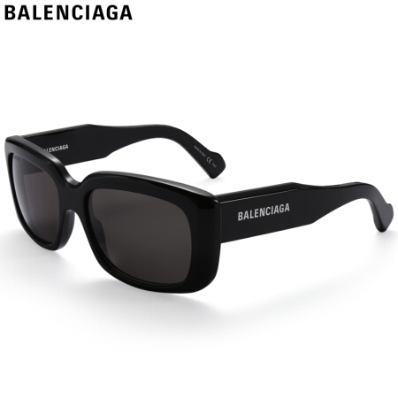 巴黎世家(BALENCIAGA)太阳镜女 墨镜 灰色镜片黑色镜框BB0072S 001 56mm