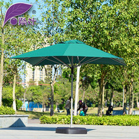 紫叶（ziye）户外遮阳伞 大型太阳伞 自动折叠花园伞酒吧咖啡馆商用伞 3x3米方形墨绿色（不含底座）
