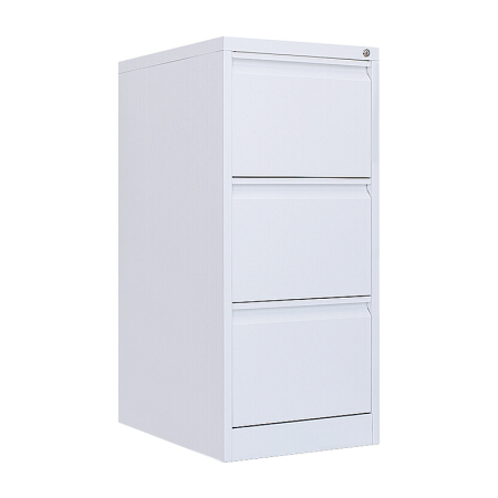 迪欧 DIOUS 资料柜 储物柜 挂捞柜 钢制铁皮柜 亚光灰色 带锁文件柜 鹅颈拉手 三斗卡箱 加厚款