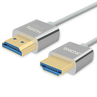 金顶（JINDING）JD-H50 纤细豪华镀金2.0版 HDMI数字高清线支持高清2k*4k分辨率3D功能电视连接线 高清接口线（3米）