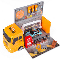 爸爸妈妈（babamama）工具车 维修玩具 儿童可拆卸卡车工具模型 角色扮演套装36件套 7724黄色