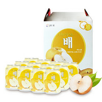 韩国原装进口 九日(Jiur)梨汁果肉果汁 238ml*12瓶 礼盒装