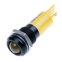 欧时RS ProLED指示灯信号灯203868凸型黄色翼片接端10mm