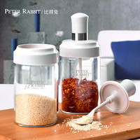 比得兔（Peter Rabbit）玻璃调料瓶 盖勺一体密封防潮调料盒罐 家用调料器皿300ml 单个装PR-T1206