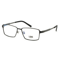 LOHO眼镜框男钛架超轻方框近视眼镜架商务款 LH27001 钢琴黑