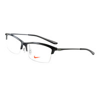 NIKE 耐克 中性款黑色镜框黑色镜腿金属半框光学眼镜架眼镜框 7915AF 001 55MM