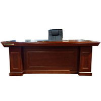 福邦（FUBANG）大班台　老板桌总裁办公桌油漆实木贴皮含长副柜小活动柜2米