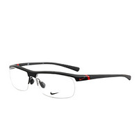 NIKE 耐克 中性款黑色镜框黑色镜腿半框光学眼镜架眼镜框 7071/2 002 59MM