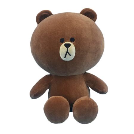 LINE FRIENDS布朗熊毛绒玩具娃娃儿童女朋友生日礼物24cm 熊娃娃布公仔抱枕玩偶1#基本款布朗熊