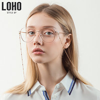 LOHO 门店同款 时尚款近视眼镜框架男女款 LH06023 玫瑰金