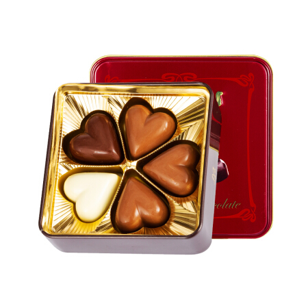 马克西姆比利时进口花式心形巧克力礼盒休闲零食 5粒50克装