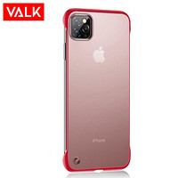 VALK 苹果11pro手机壳iPhone 11pro无边框手机保护套 超薄透明防摔磨砂抖音同款男女款个性 红色