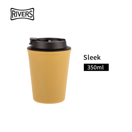 日本rivers sleek随手杯便携随行杯咖啡杯隔热防烫杯子水杯350ml深黄色