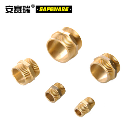 安赛瑞 双外丝黄铜直接头 国标全铜对丝水管直接头 直通对丝水管活接头 DN20 6分（3个装）22402