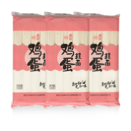 咪然MIRAN 知味更知面 鸡蛋挂面  500g 当季小麦粉