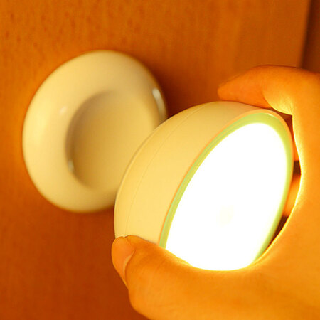 奥其斯（OUTRACE）LED感应小夜灯 充电款 黄光起夜婴儿灯喂奶氛围卧室睡眠灯橱柜楼道夜光灯 蓝色