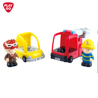 PLAYGO贝乐高玩具 男孩女孩玩具 益智玩具 卡通公仔的士消防车儿童玩具套装  9809