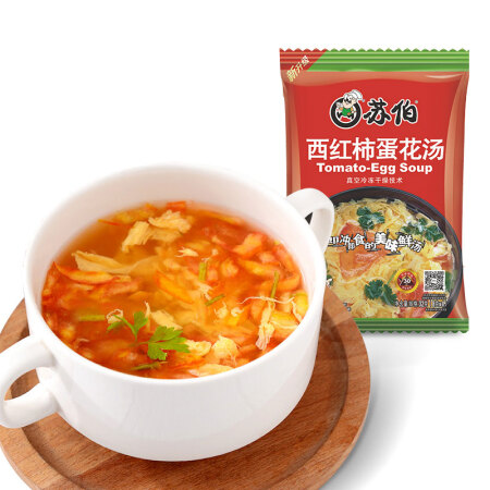 苏伯 西红柿蛋花汤 小包冻干蔬菜速食汤 冲泡即食8g*4