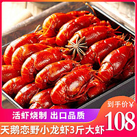 天鹅恋野3斤大虾麻辣小龙虾中虾 7-9钱/只 特大虾 2盒