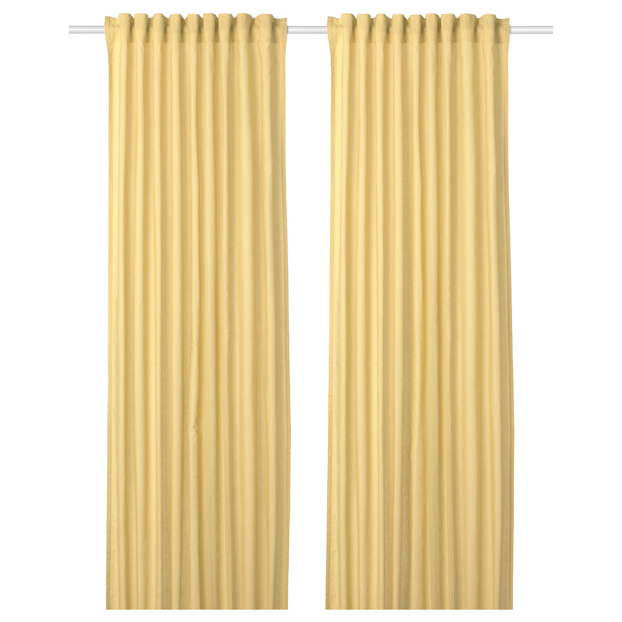 IKEA 宜家 ANNALOUISA 安娜路易莎 窗帘，2幅, 浅黄
