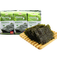 纯喜 即食紫菜烤海苔 橄榄油海苔 韩国印象休闲零食4.5g*3包 *22件