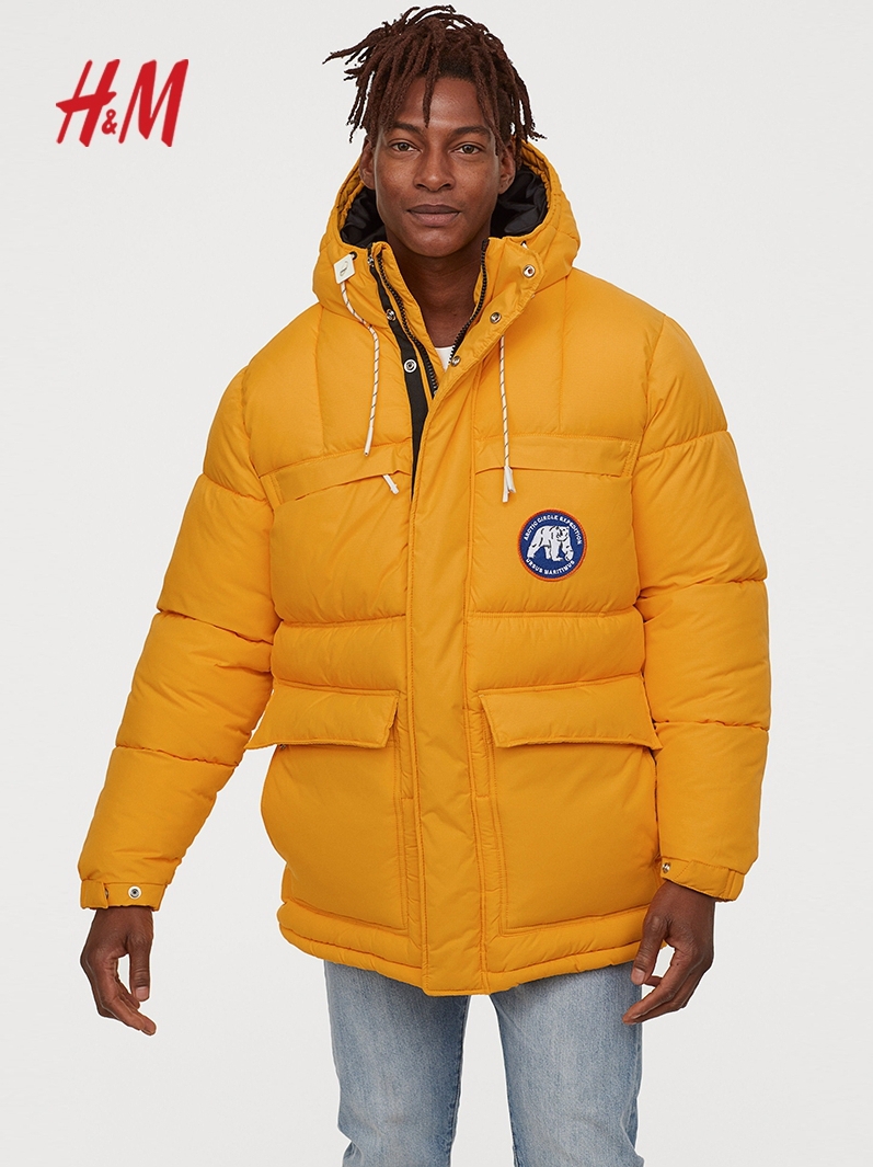 H&M 0762154 冬季夹棉连帽外套