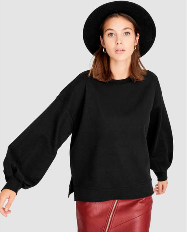 Stradivarius 06528855001 蓬蓬袖运动衫