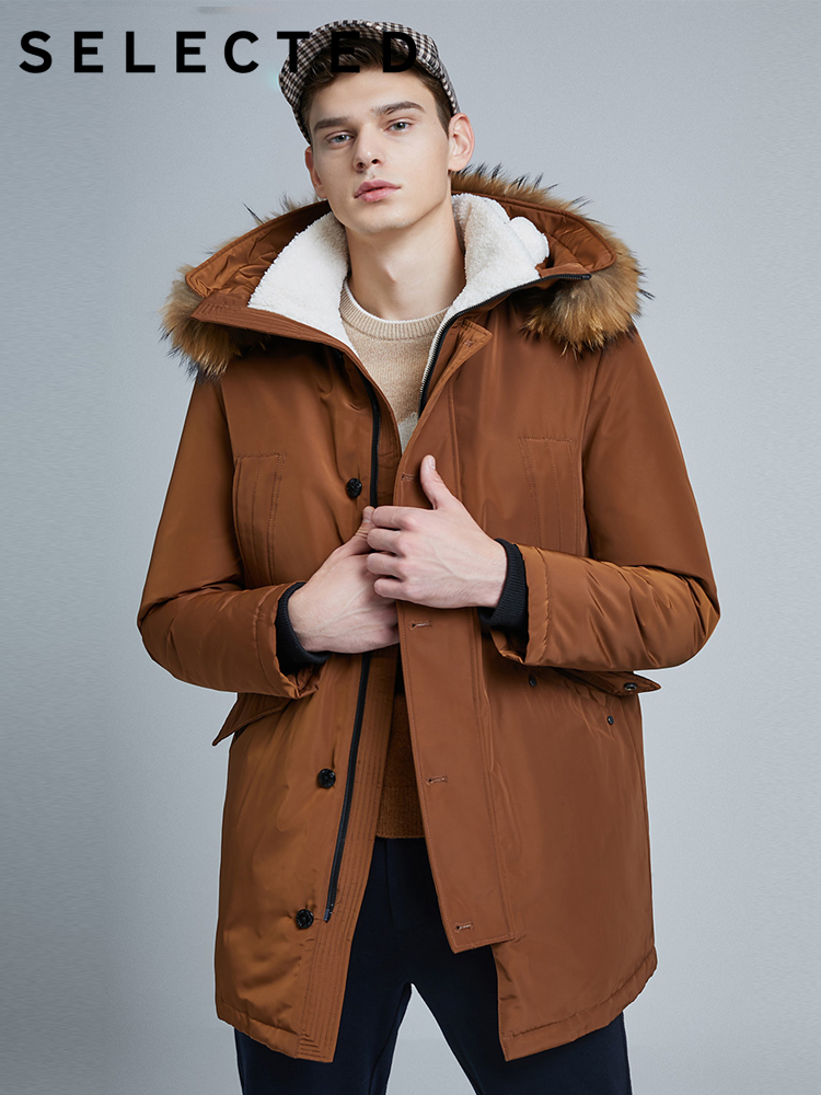 SELECTED 思莱德 419412520 男士毛领羽绒服