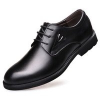 宜驰 EGCHI 正装男士商务休闲上班耐磨时尚皮鞋子 K1663 黑色 45