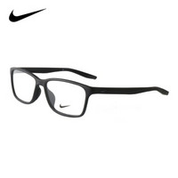 NIKE 耐克 中性款黑色镜框黑色镜腿全框光学眼镜架眼镜框 7118 001 55MM