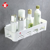 百字 卫生间置物架  塑料浴室置物架免打孔安装 单层