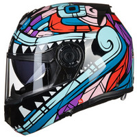 坦克（Tanked Racing）摩托车头盔电动电瓶车头盔双镜片揭面盔四季通用 T270 黑色 危地马拉  XXL码