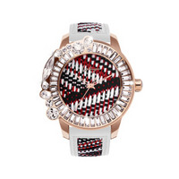 Galtiscopio手表女 迦堤手表 织布水晶大表盘 法国进口时尚情侣表 瑞士机芯腕表