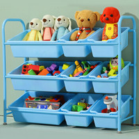 晨色 简约玩具架玩具安全收纳架玩具箱落地多层家用整理架儿童玩具柜家用玩具收纳 三层架子 CS2047