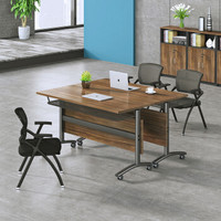 佐盛简约现代折叠培训桌长条桌课桌椅组合会议桌多功能移动翻板办公桌 长1.4米*宽0.5米