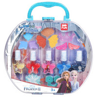 迪士尼冰雪2 儿童化妆品盒可水洗拉斯彩妆指甲腮红眼影套装女孩表演礼物 DS-2286