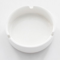 泰唐 烟灰缸简约中式陶瓷白瓷烟灰缸直径9cm 100个