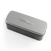 阿司倍鹭（ASVEL）塑料带饭盒微波炉加热单层分格 日式成人午餐盒 灰色810ml