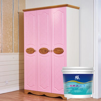 晟威水性木器漆 油漆家具翻新高遮盖力可调色净味防水防霉防水涂料  10kg 粉红色