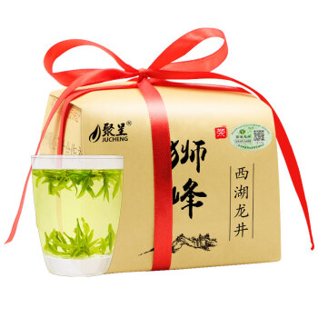 2019新茶 聚呈茗茶 茶叶绿茶 明前特级嫩芽西湖龙井茶200g 正宗狮峰产区龙井茶 传统纸包