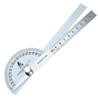 SHINWA 62490 日本企鹅牌角度尺高精度量角器测量仪不锈钢角度尺可固定角度规木工角度测量仪器