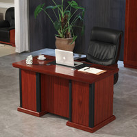欧宝美办公桌主管经理桌实木贴皮老板桌单人电脑桌1.6米